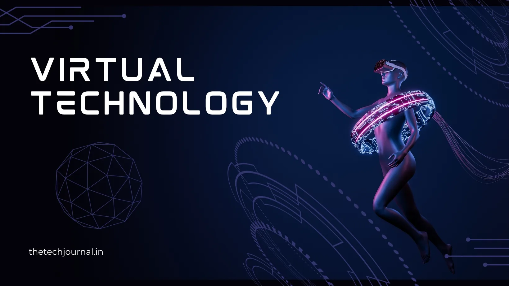 Dark Purple Futuristic Virtual Technology Facebook Cover